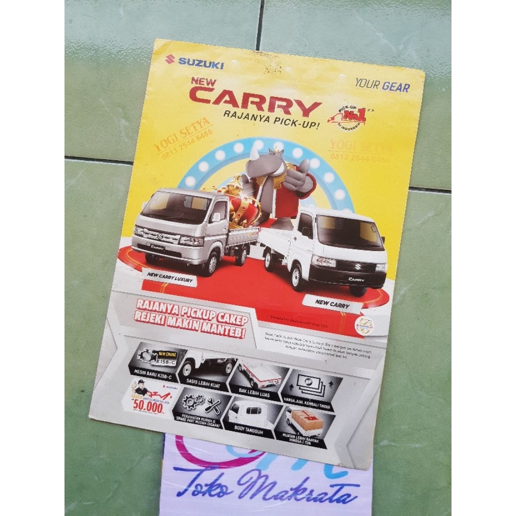 brosur iklan original mobil Suzuki New CARRY RAJANYA PICK-UP