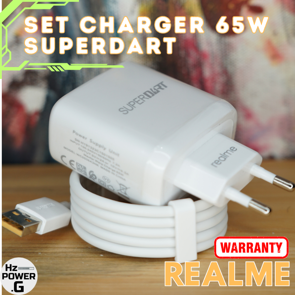 Charger Ori Realme Superdart 65W + USB Type C