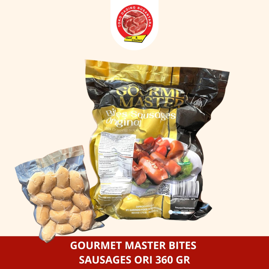 

GOURMET MASTER BITES SAUSAGES ORI 360 GR