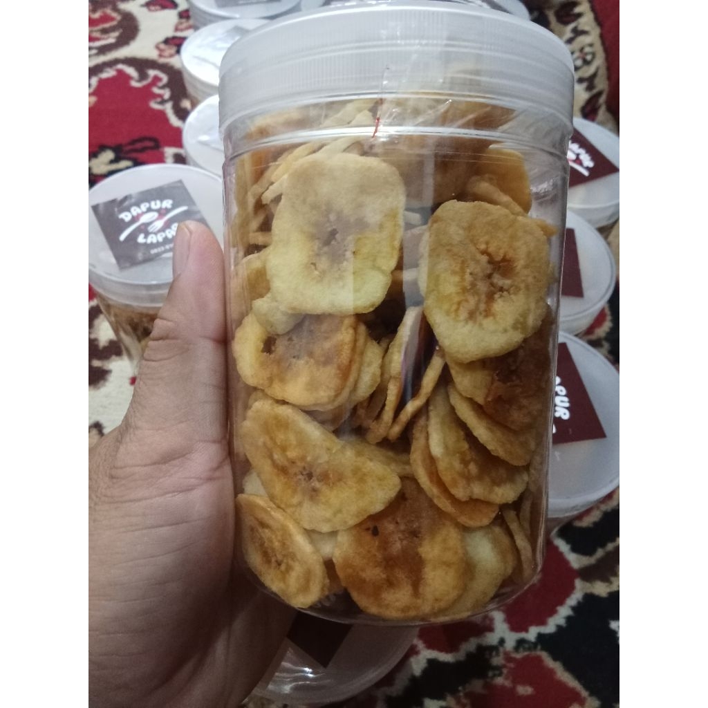 

keripik pisang kepo koin toples 800 ml rasa original(asin)