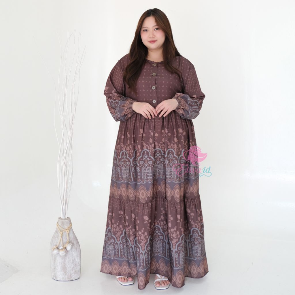 Jumbo gamis Soraya abaya silk ld 120 130 140 cm