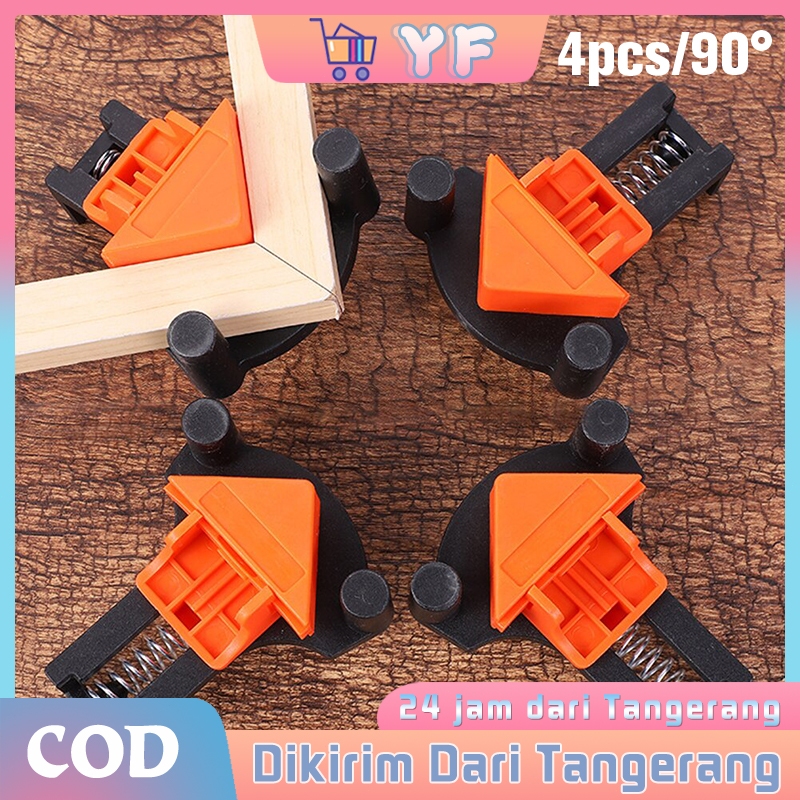 4pcs Clamp Sudut Siku / Penjepit Kayu Pertukangan / Untuk Fixing The Wooden Board