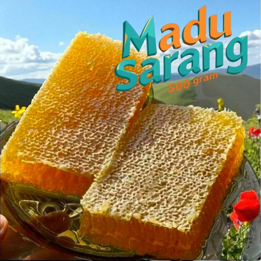

Madu sarang asli/raw honey/honey comb/murni 500 gram