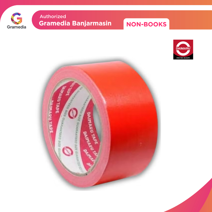 

Gramedia Banjarmasin - Lakban Daimaru Cloth Tape 48MM X 12 Red