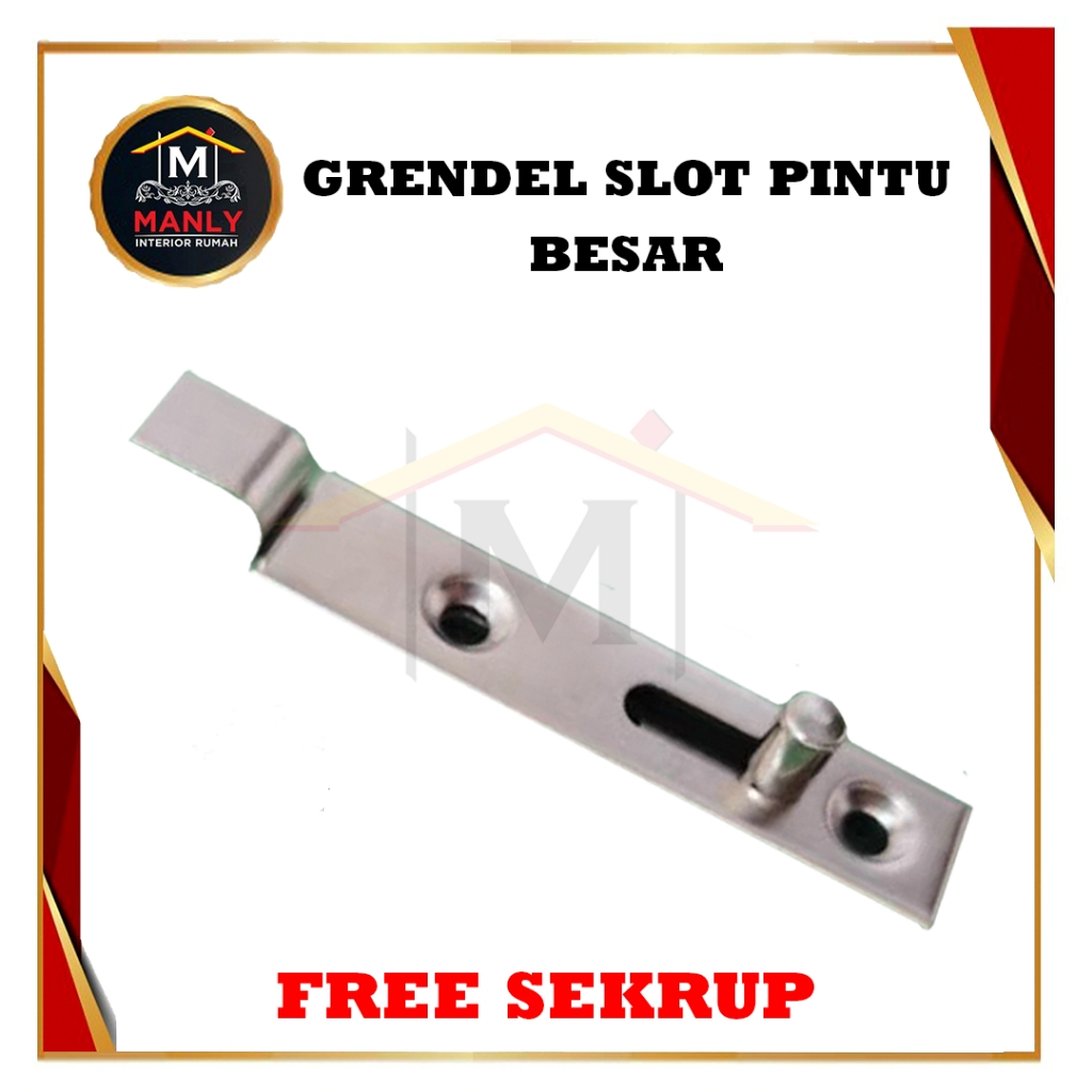 Kunci Grendel HK HK Grendel Kecil & Besar Slot Pintu Isi 1 pcs FREE SEKRUP