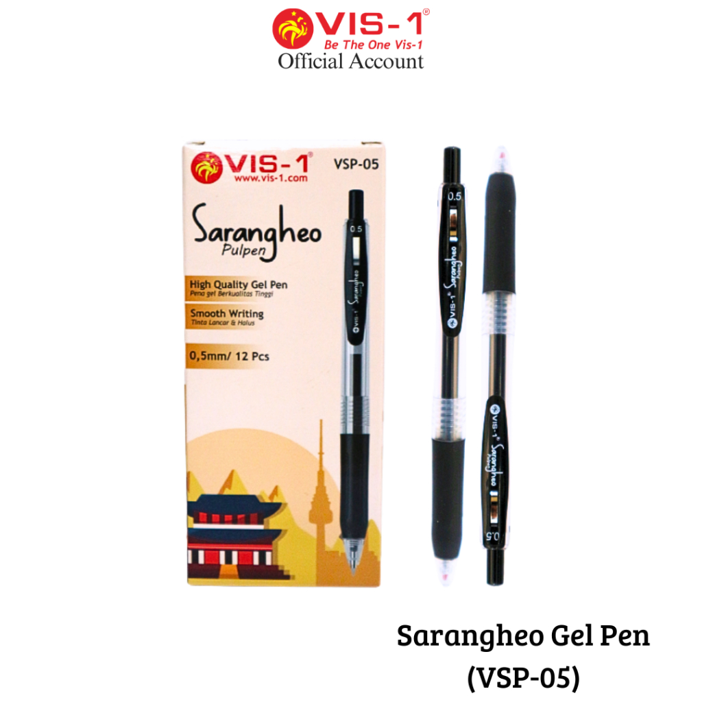 

VIS-1 - Bolpen VIS-1 / 1pack 3pcs / Pulpen VIS-1 / Pulpen Cetek / Pulpen Gel / Pulpen Hapus