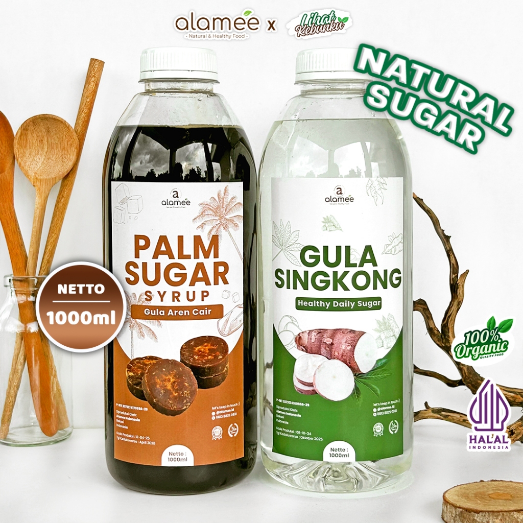 

ALAMEE Gula Aren Cair Singkong Ketela Palm Sugar Cair Organic Organik Pure Murni Sirup Pemanis 1ltr LIHAT KEBUNKU