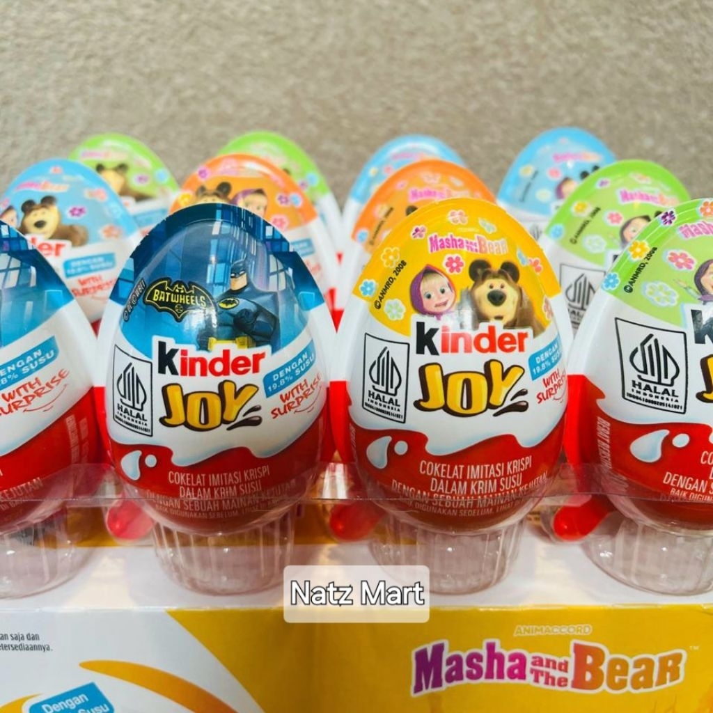 

KINDER JOY Girls MASHA & Boys BATWHEELS Chocolate Crispy 20 gr Ecer 1 Pcs (Exp Desember 2025 - April 2026)