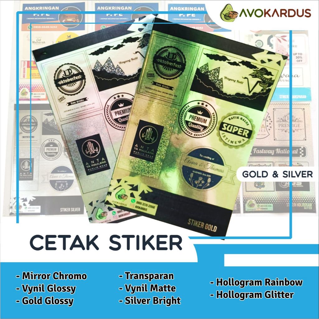 

Cetak Stiker Bahan Gold dan Silver Ukuran A3+