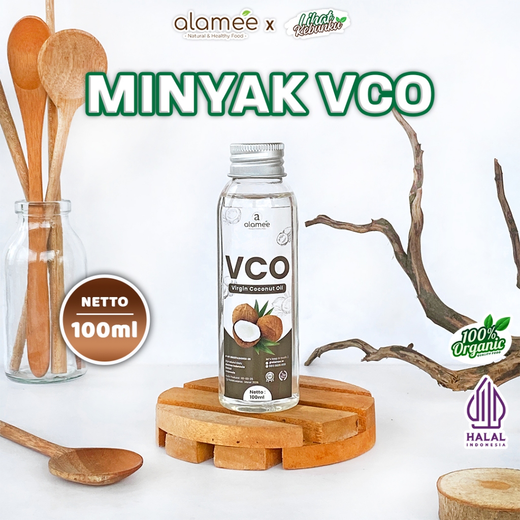 

ALAMEE Minyak Kelapa Murni Extra Virgin Coconut Oil VCO Asli Dapat Diminum Organik Masak 100ml LIHAT KEBUNKU