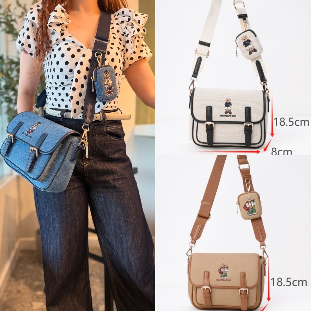 TTWN Bear Bangkok - GU1481 - Tas Sling Wanita TTWN - BEAR - Tas Sling TTWN