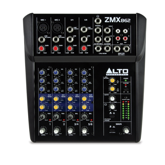 MIXER ALTO ZMX 862 6-Channel Compact Mixer  - FREE PACKING KAYU