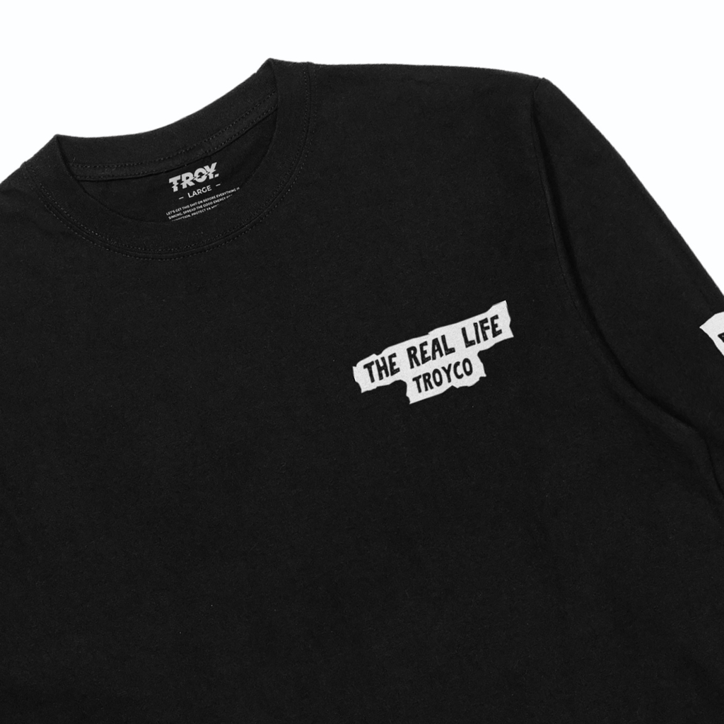 Troy Company Longsleeve Tshirt Black Scared - Kaos Hitam Lengan Panjang LS 3200