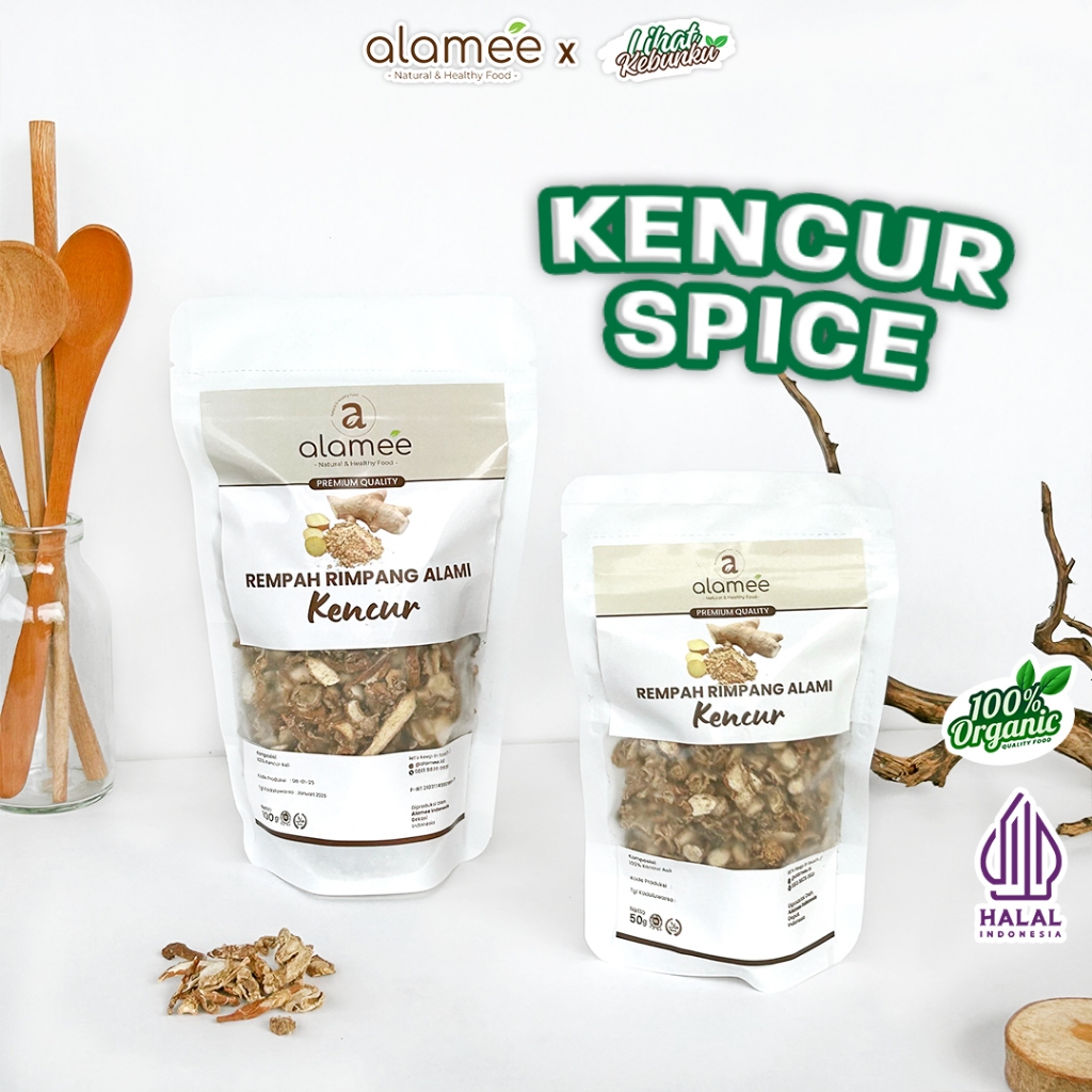 

ALAMEE Kencur Kering Dried Spice Galangal Rempah Rimpang Organik Alami LIHAT KEBUNKU