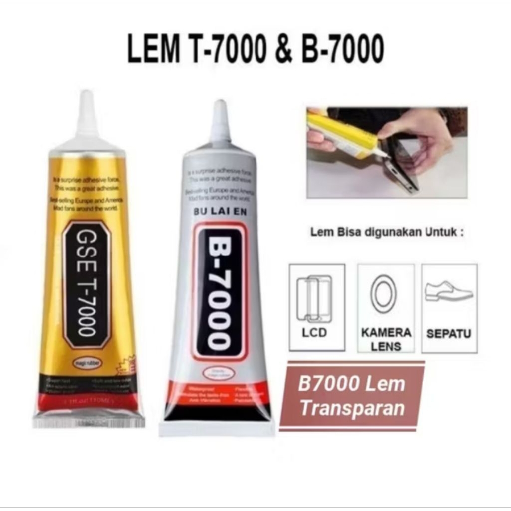 

Lem LCD Touchscreen 15ml T-7000 Hitam Bening