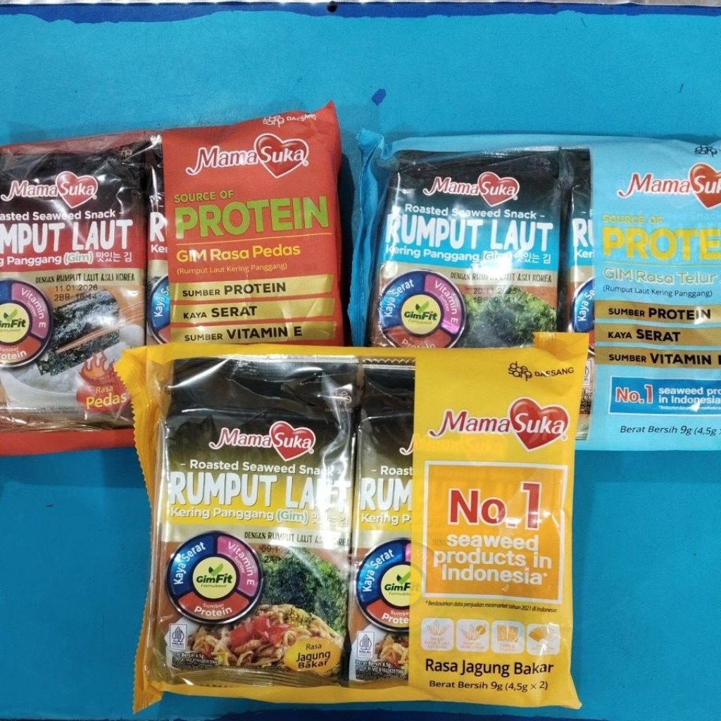 

Mamasuka Rumput laut 9gr berbagai varian rasa
