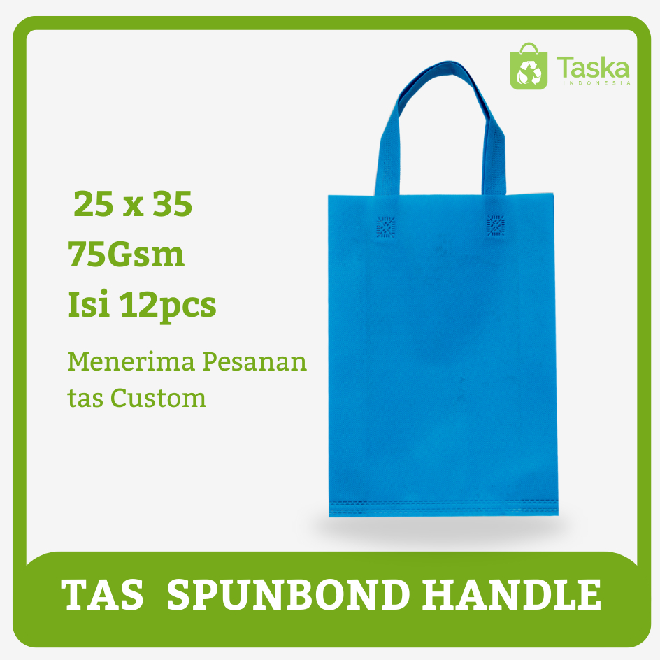 

Taska - Tas Spunbond Handle 25x35 Warna Biru Pocari Harga Satuan Grosir Goodiebag