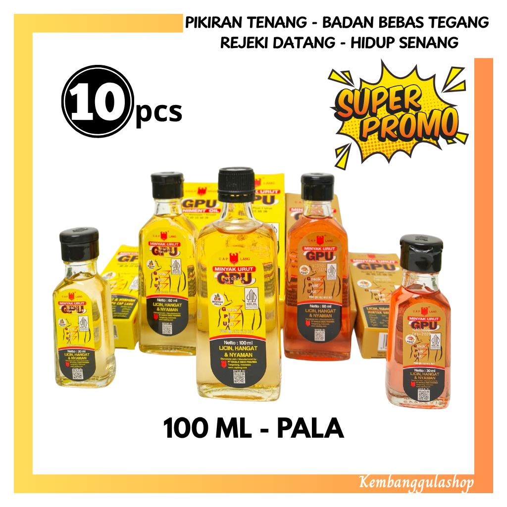 MINYAK GPU Pala CAPLANG 100ML GOSOK PIJAT URUT / MINYAK URUT GPU