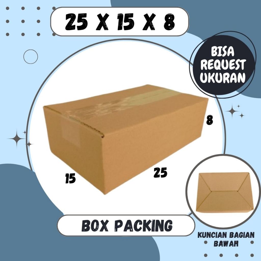 

Kardus 25x15x8 Box A0 Packing Karton Dus Kotak Kemasan kosmetik Jamu Obat Madu Kardus Balap