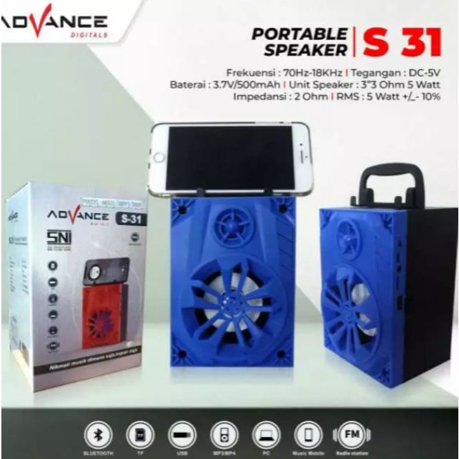 ADVANCE SPEAKER PORTABLE BLUETOOTH S-31