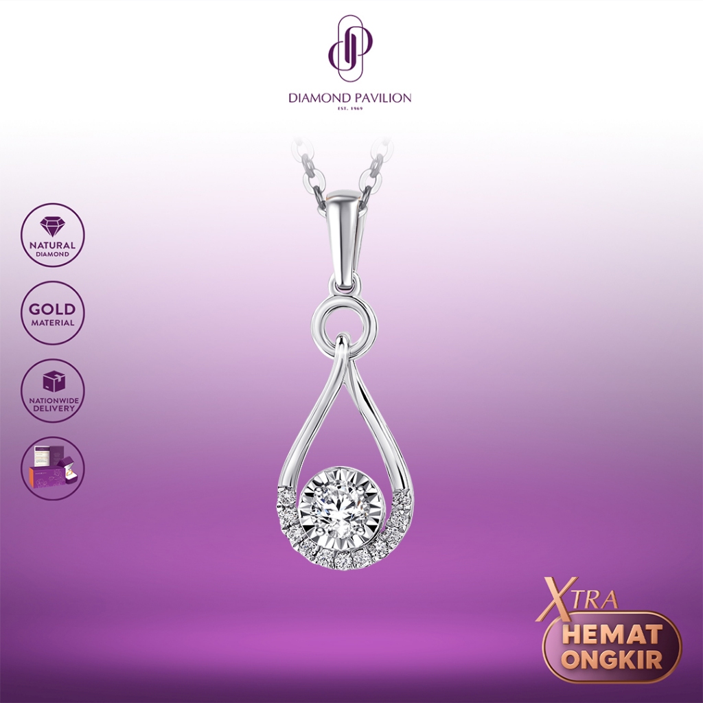 Diamond Pavilion Liontin Emas Batu Berlian  Ellie Pendant