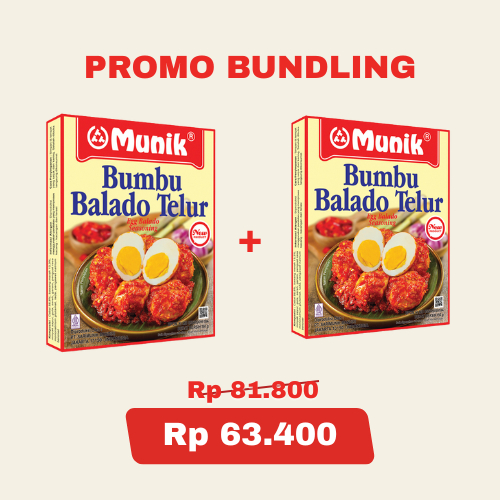 

Paket Bundling 2 Bumbu Munik Balado Telur 150 gr