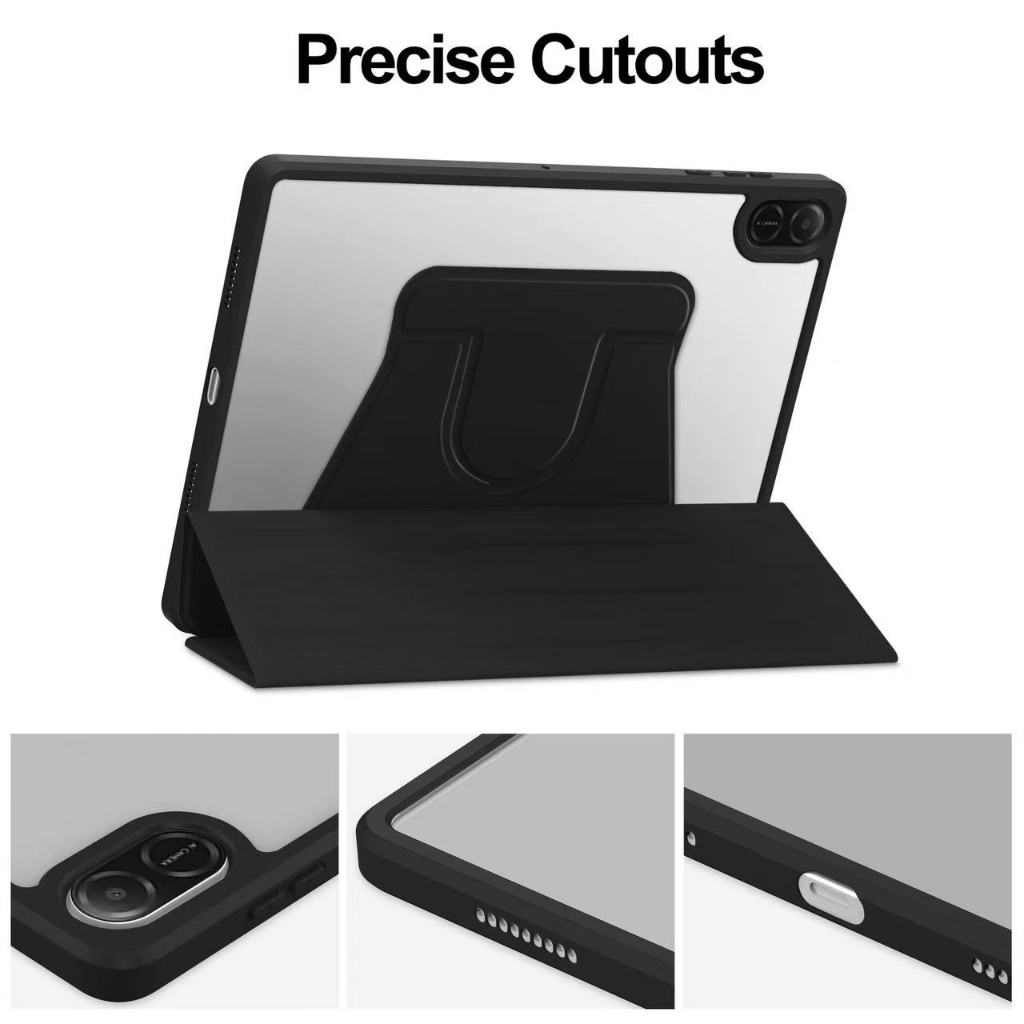 FLip rotary akrilik bening case untuk honor pad x8a rotate 360