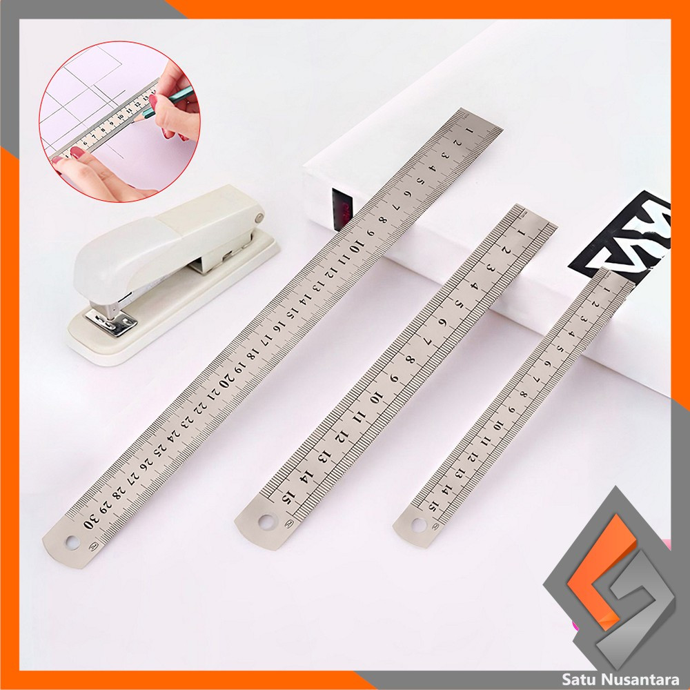 

EC SN-A107 Penggaris Besi Stainless Steel Ruler / Penggaris UK 15CM Serbaguna Perlengkapan Sekolah / Mistar Besi Alat Ukur Multifungsi