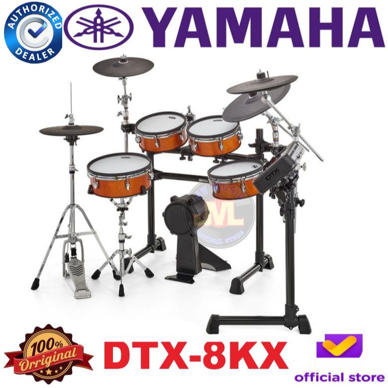 Yamaha DTX8K-X Electronic Drum Set with TCS Heads DTX-8K