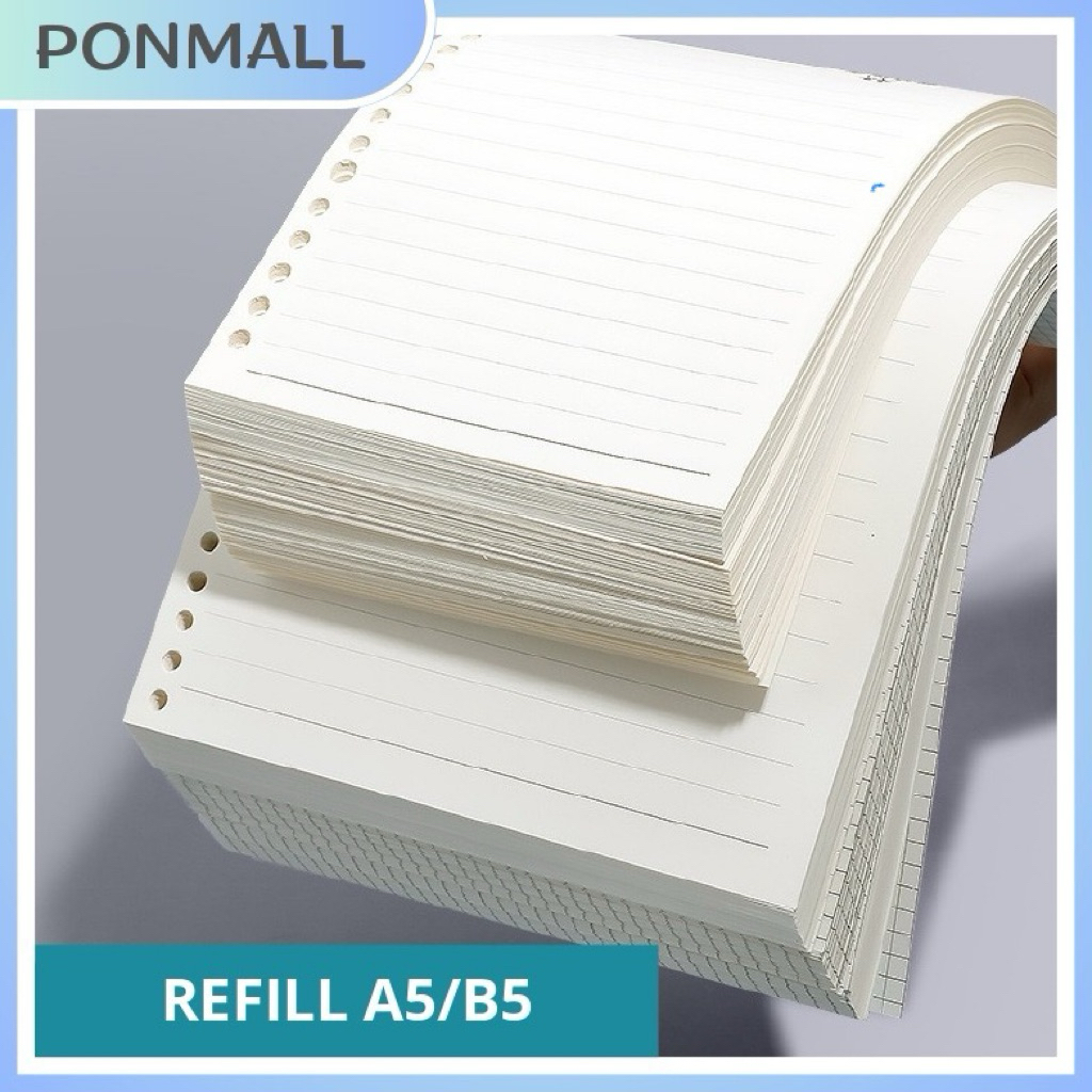 

Refill Binder A5 B5 kertas Loose Leaf 60 Lembar | Kertas Binder B5 | Kertas Notebook A5 B5