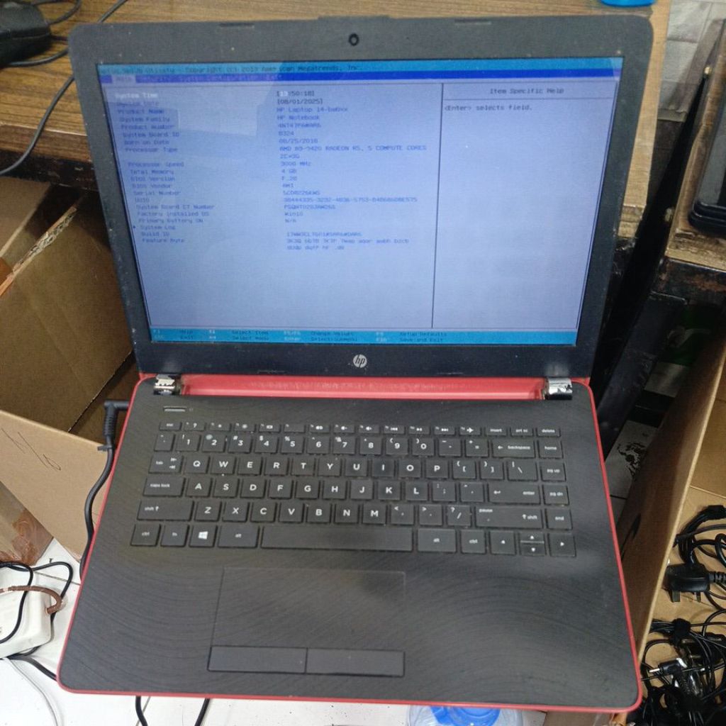 Mesin dan kesing HP 14BW513AU AMD A9-9420 Second