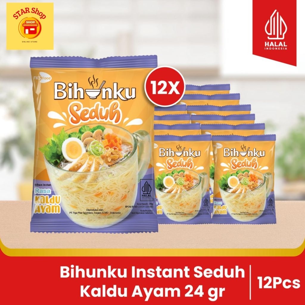 

Paket Bundling - Bihunku Instant - Seduh Kaldu ayam - 24gr - 12pcs