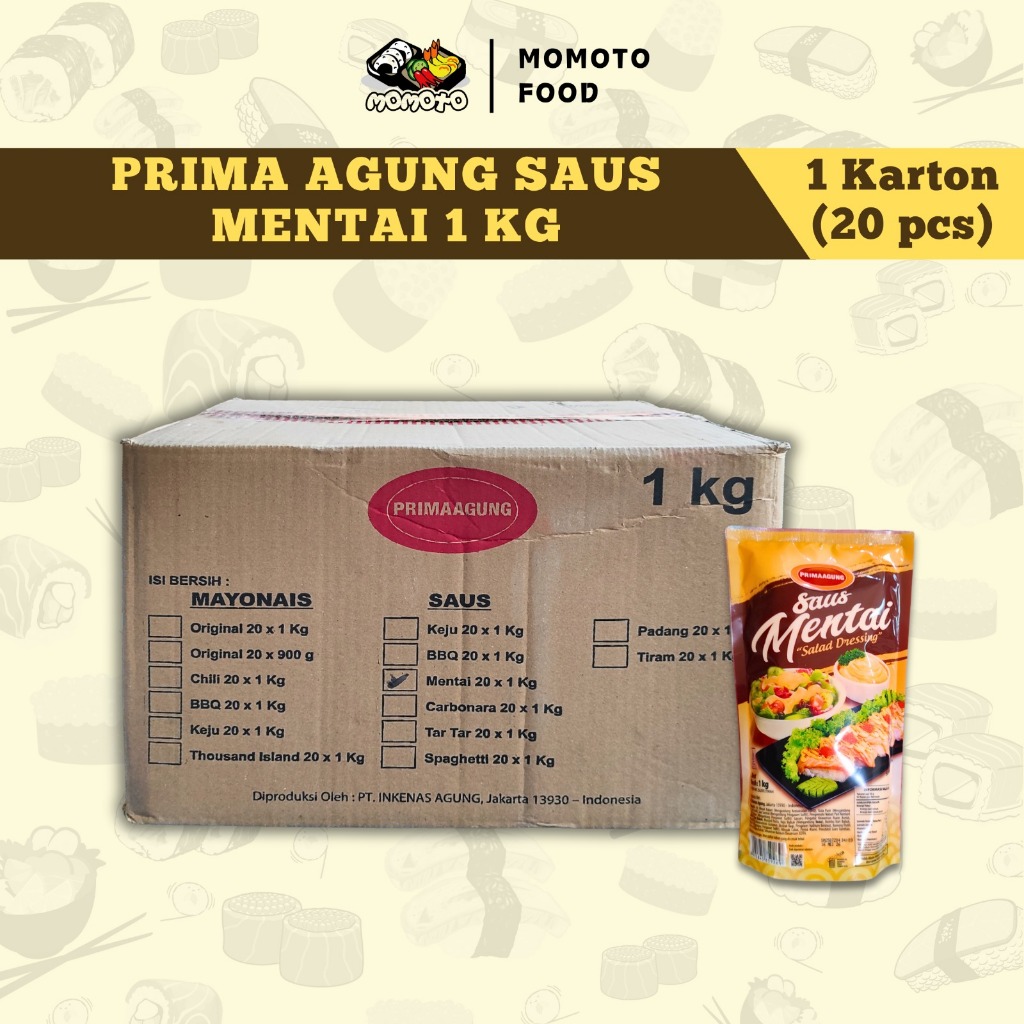 

Prima Agung Dus Mentai 1 kg Karton Kemasan Grosir