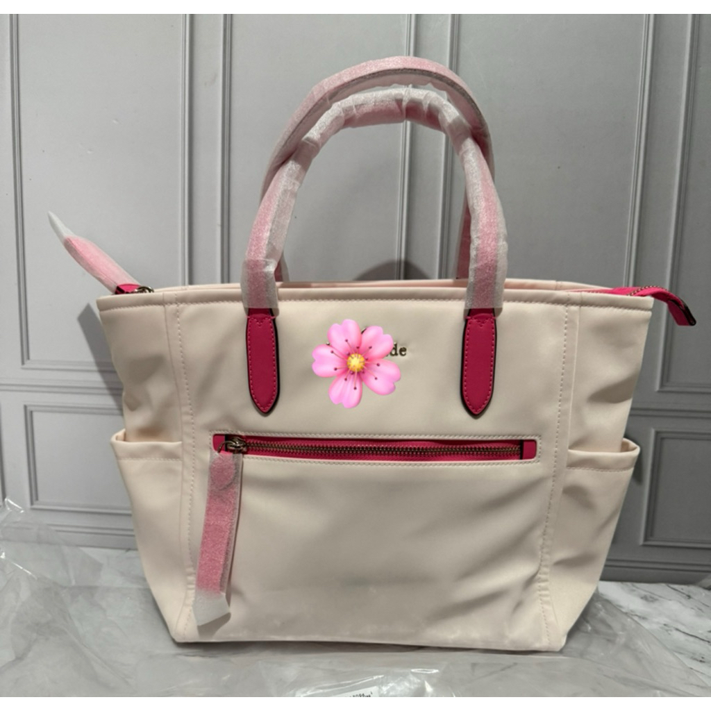 tas wanita cantik branded nylon sling original store authentic chelsea satchel medium pink blush fus