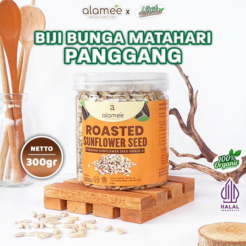 

ALAMEE Sunflower Seed Biji Bunga Matahari Kuaci Panggang Roasted Sun Flower 250gr LIHAT KEBUNKU