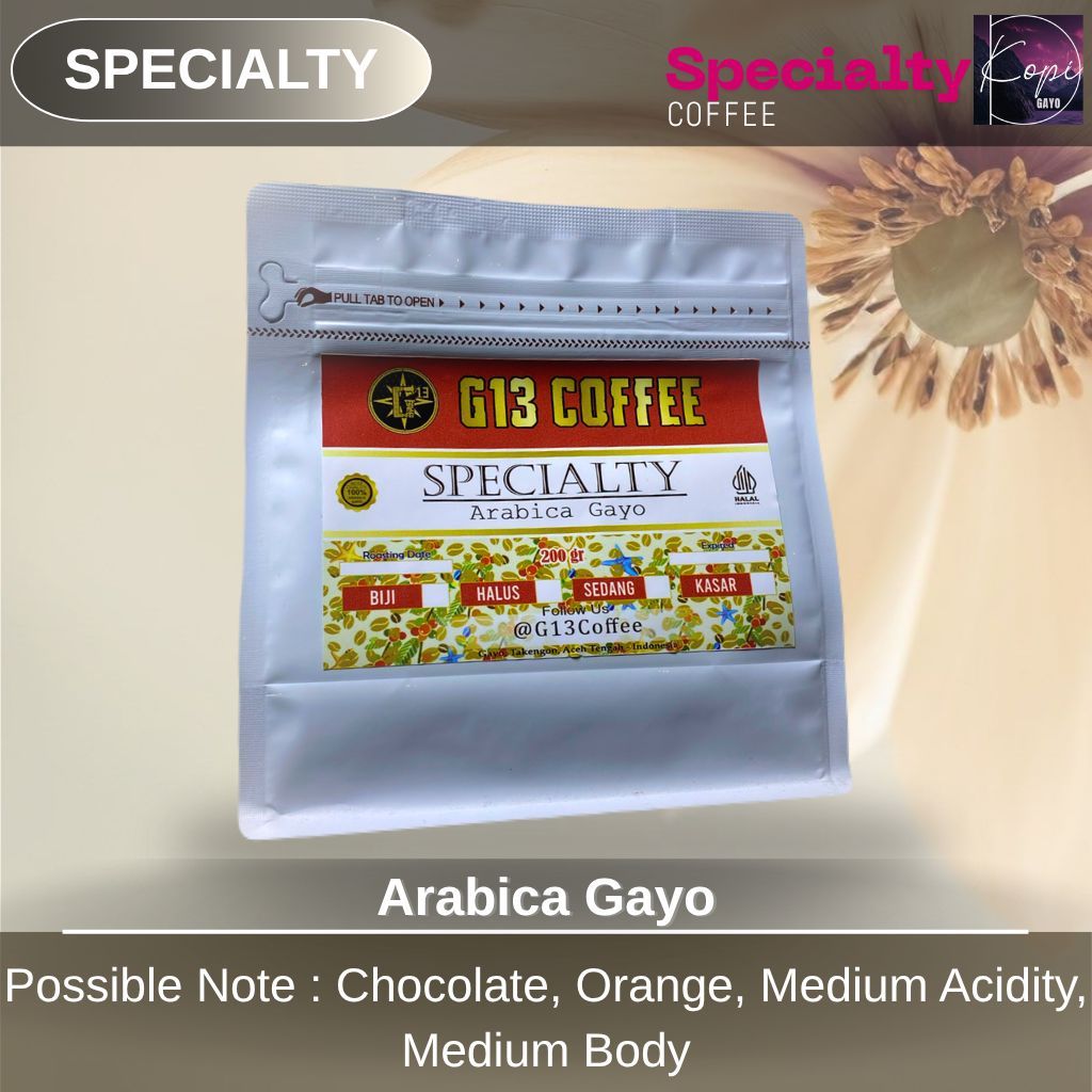 

Kopi Gayo Specialty Arabica Fullwash Coffee Arbika Aceh Roasted Bean Biji / Bubuk 1 kg