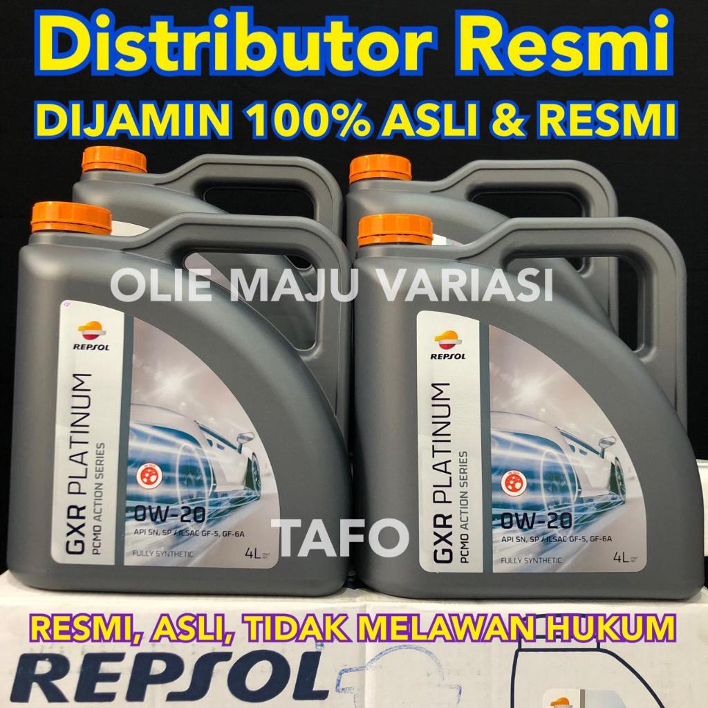 REPSOL GXR PLATINUM 0W-20 FULL SINTETIK / OLI MESIN REPSOL 0W20 ORIGINAL