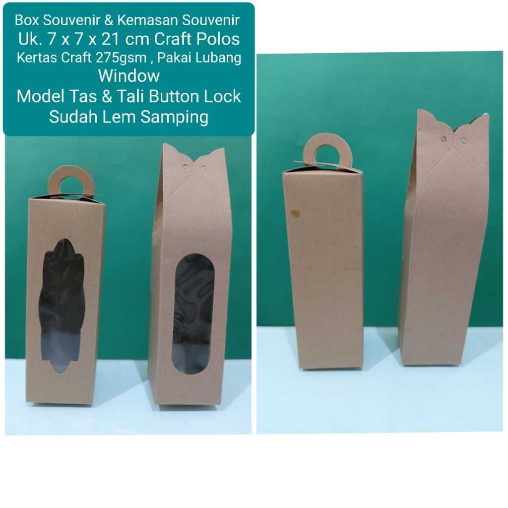 

Kotak Box Souvenir & Kemasan Souvenir Uk. 7 x 7 x 21 Craft Polos