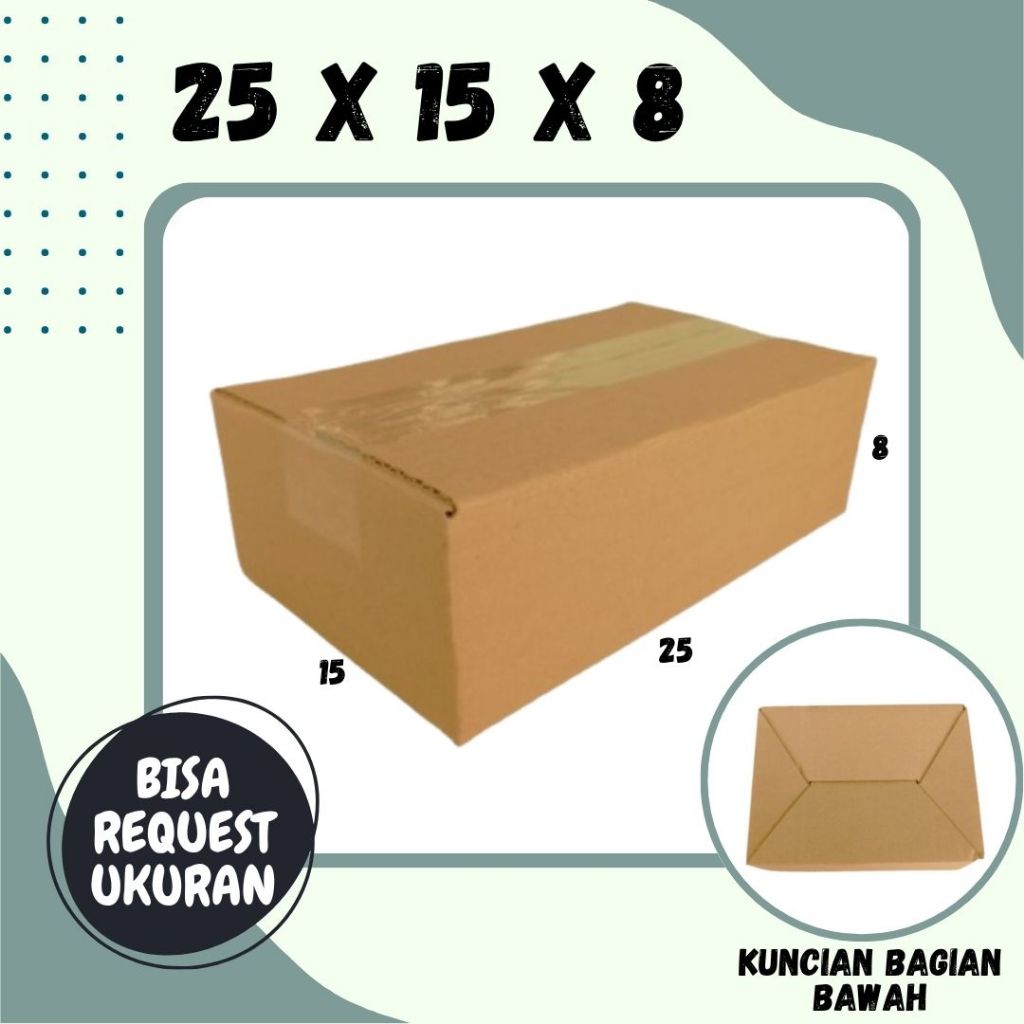 

Kardus 25x15x8 Box A0 Packing Karton Dus Kotak Kemasan kosmetik Jamu Obat Madu Sahabat UMKM