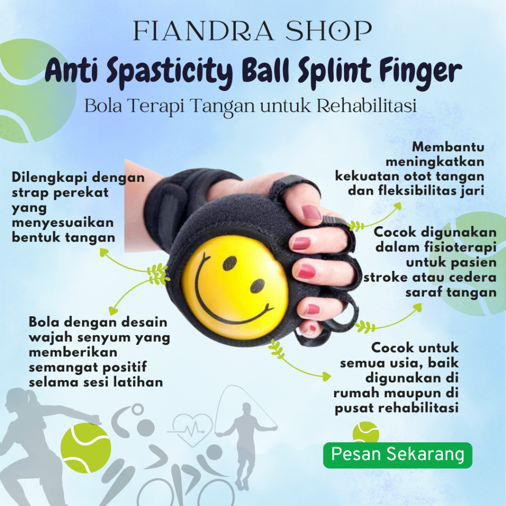 Anti Spasticity Ball Splint Finger For Carpal Tunnel Syndrome Alat Terapi Jari Tangan