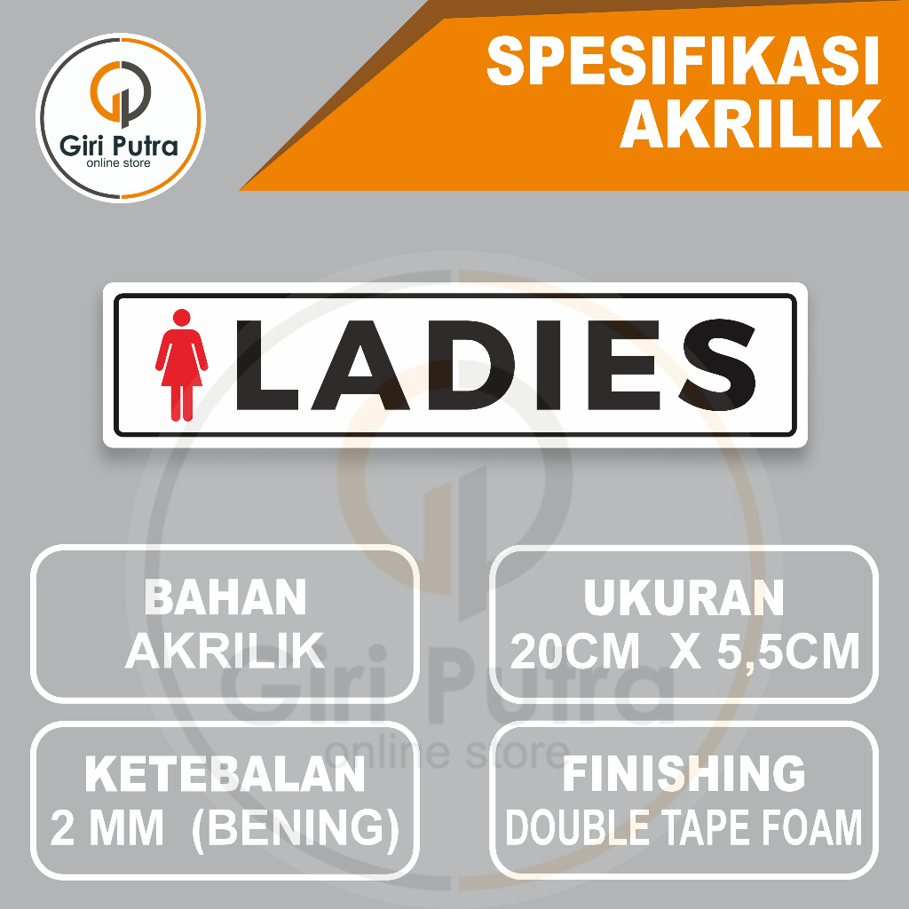 LADIES / WC WANITA / AKRILIK TEMPEL
