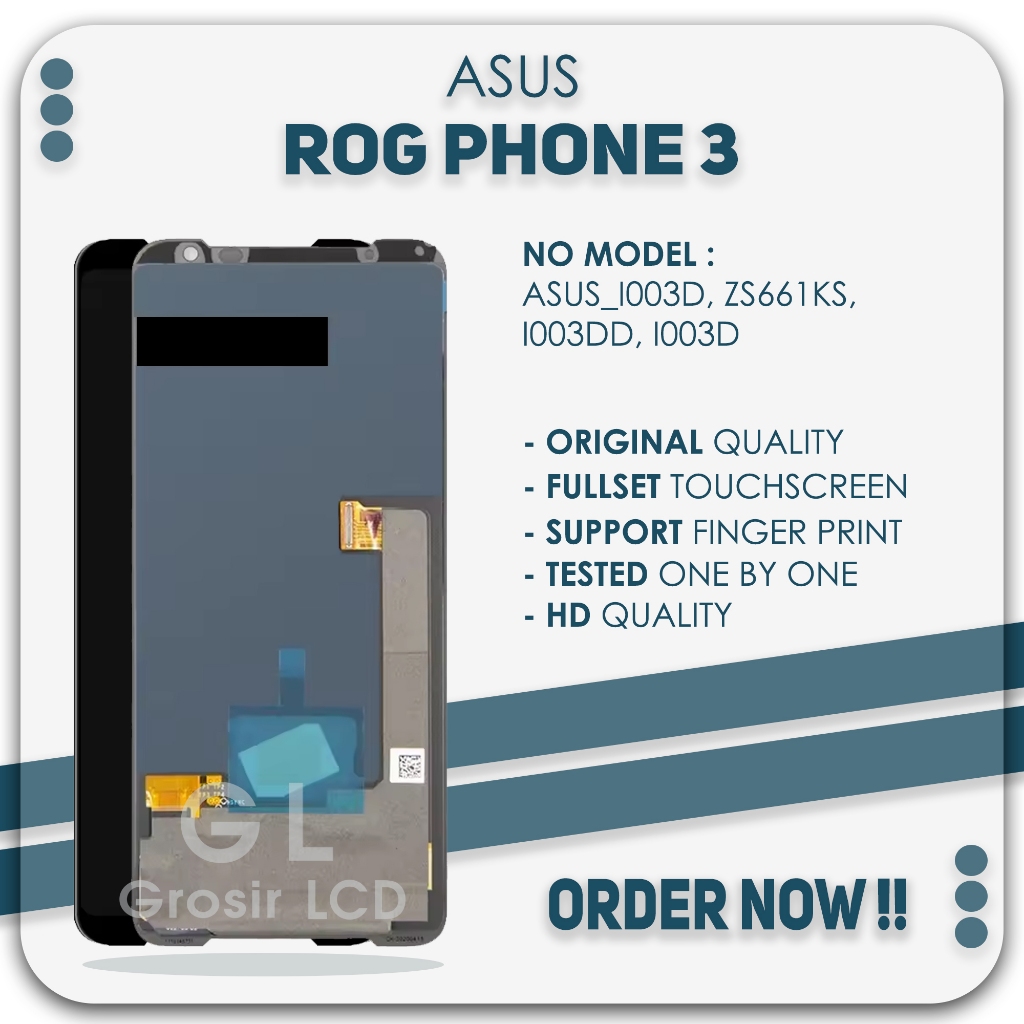 Grosir LCD Asus ROG Phone 3 - Fingerprint Fullset TouchScreen