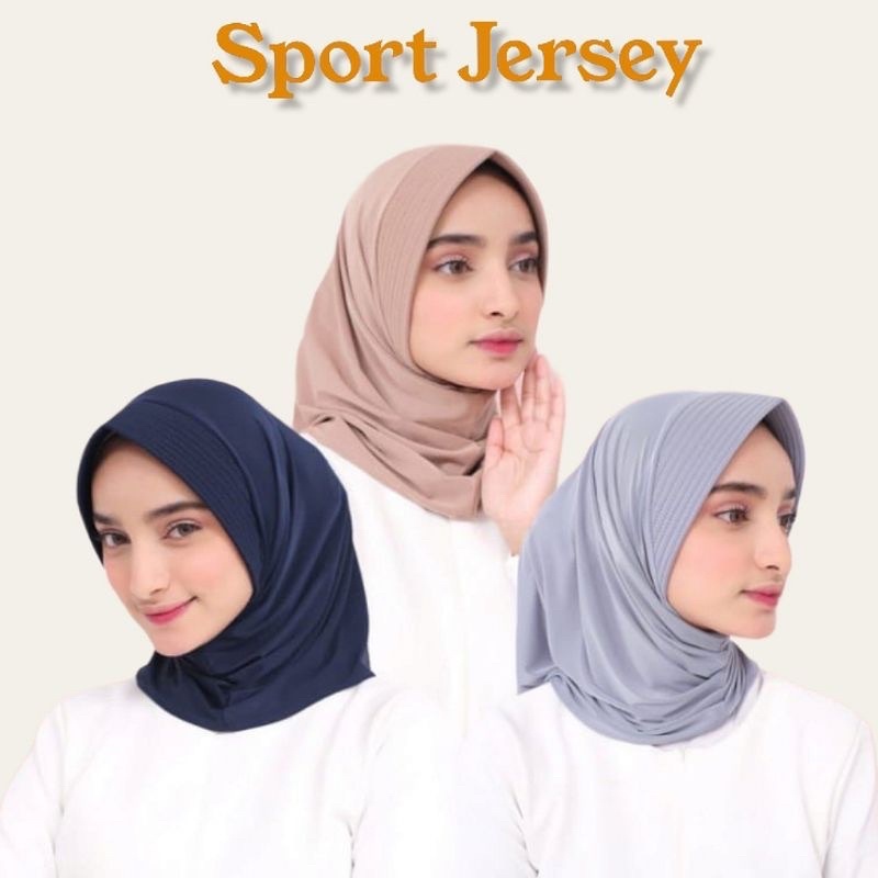 ORIONOCO - Hijab Jersey Daily Sport Jilbab Voli - Kerudung Olahraga Volly - Hijab Sport Original