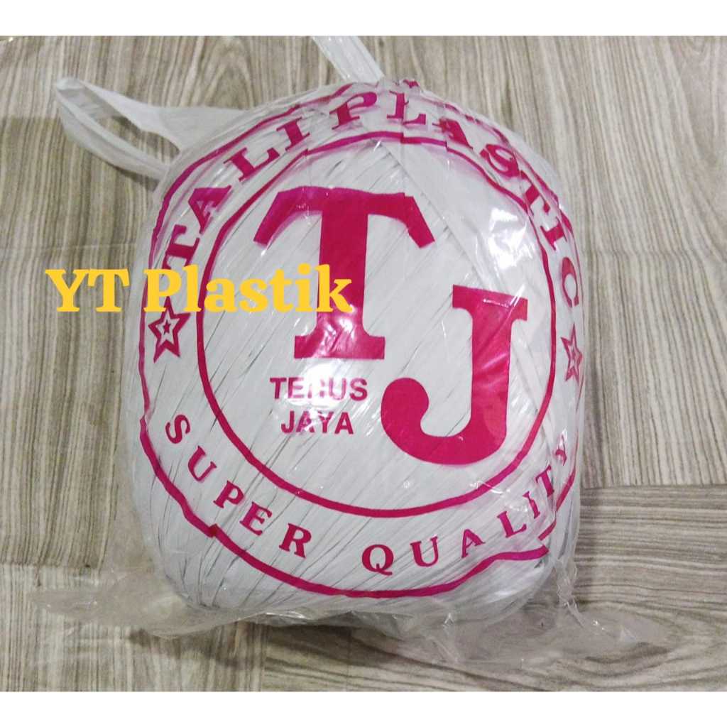 

Tali rafia plastik TJ putih 500gram / Rafia Tj Putih kualitas bagus