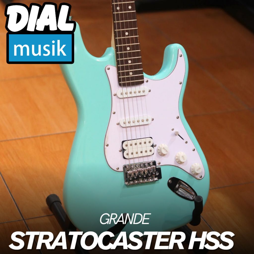 Grande GST100 Electric Guitar Stratocaster HSS SGR - GST-100 / GST 100 / Stratocaster SGR
