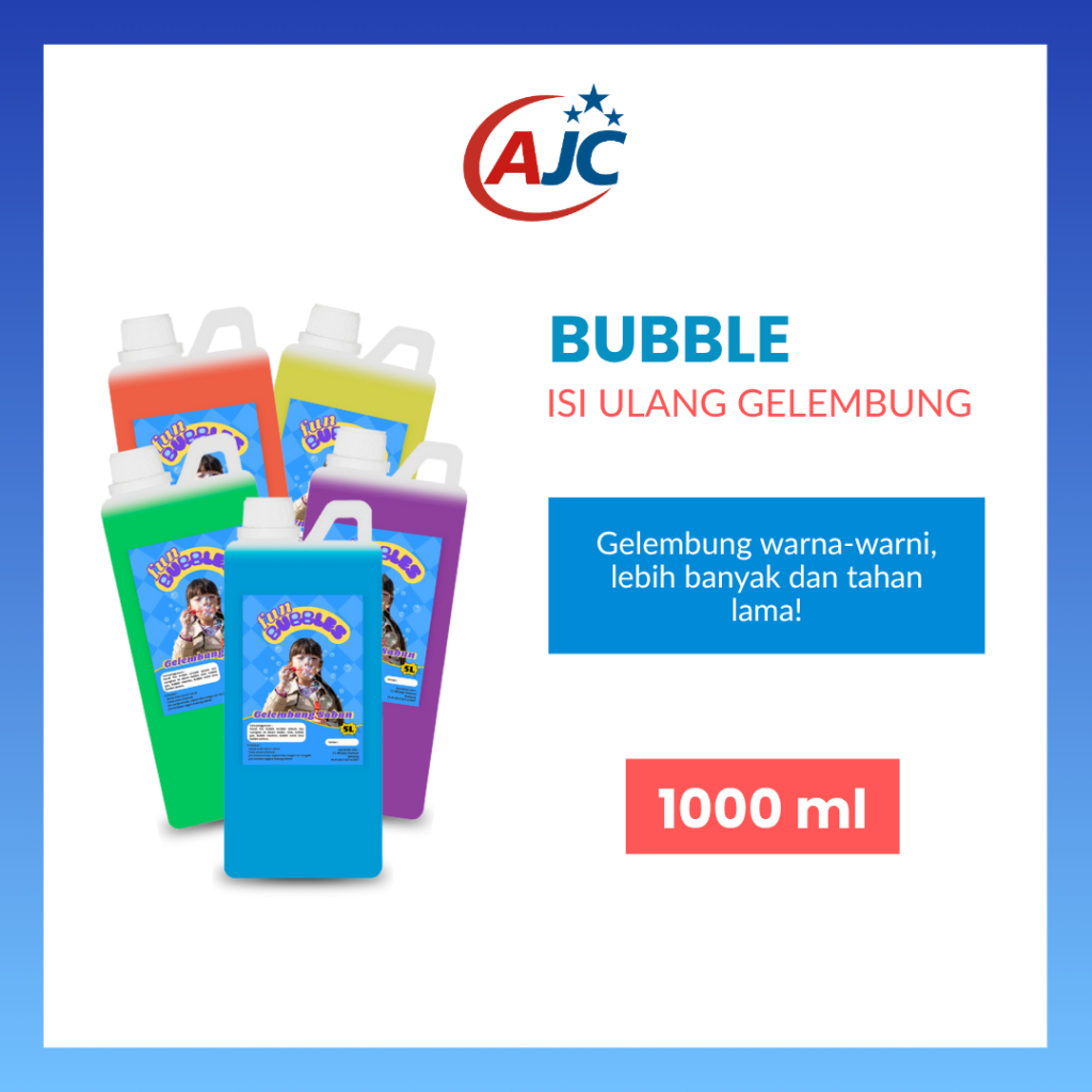 Isi Ulang Gelembung Balon Sabun /  Refill Gelembung Sabun / Balon Bubble 1 Liter