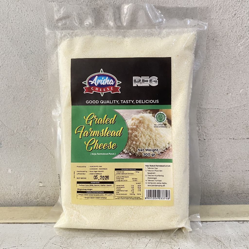 

Arisha keju parmesan reguler 300 gram | arisha keju parmesan bubuk | keju parmesan