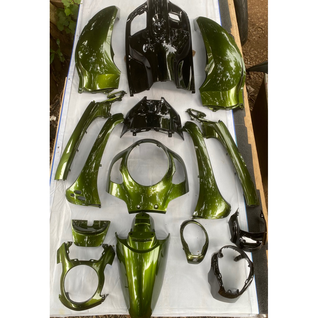 cover fullset full bodi body scopy scoopy k2f new 2021 2022 2023 repaint hijau metalic