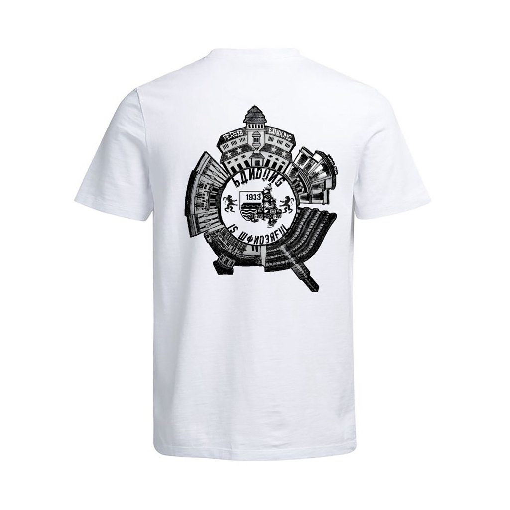 Kaos Tshirt Casual Persib Bandung Is Wonderful Vol.2 Tee White Bahan Tebal Cotton Combed 24s
