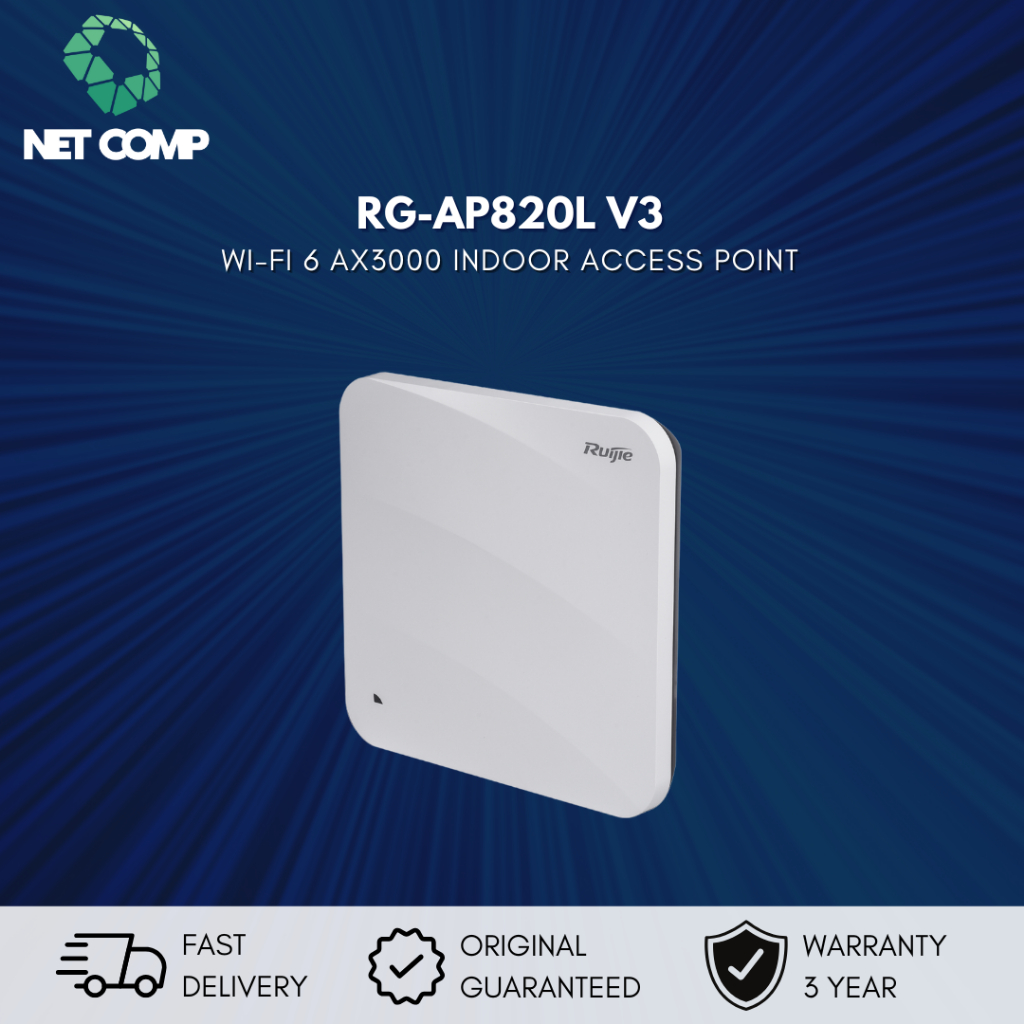 RUIJIE REYEE RG-AP820L V3 RUIJIE ENTERPRISE WI-FI 6 INDOOR ACCESS POINT